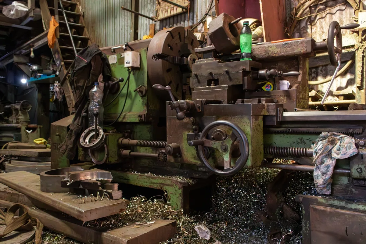 Torno para fabricación de piezas industriales